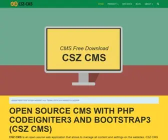 CSZCMS.com(Open Source CMS Codeigniter Bootstrap) Screenshot