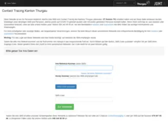 CT-Kanton-TG.ch(Contact Tracing Kanton Thurgau) Screenshot