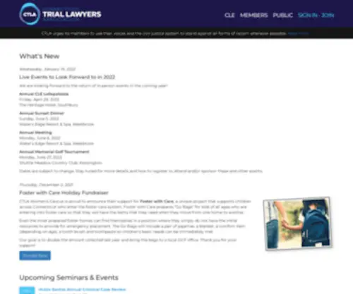 CT-Tla.org(Connecticut Trial Lawyers Association) Screenshot