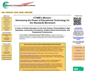CT4ME.net(Computing Technology for Math Excellence) Screenshot