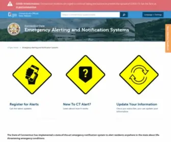 Ctalert.gov(Connecticut Emergency Alerting and Notification Systems) Screenshot