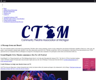 Ctam.online(Community Theatre Association of Michigan) Screenshot