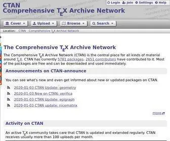 Ctan.org(Comprehensive TeX Archive Network) Screenshot