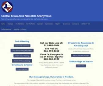 Ctana.org(Central Texas Area Of Narcotics Anonymous) Screenshot