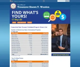 Ctbiglist.com(Connecticut Treasury Unclaimed Property) Screenshot