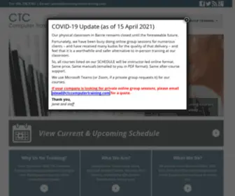 CTccomputertraining.com(CTC Computer Training) Screenshot