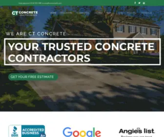 Ctconcretellc.com(Concrete Contractors) Screenshot