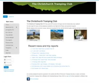 CTC.org.nz(Christchurch Tramping Club) Screenshot