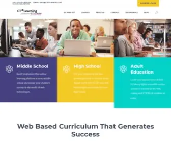Ctelearning.com(Web Based STEM Curriculum & Courseware) Screenshot