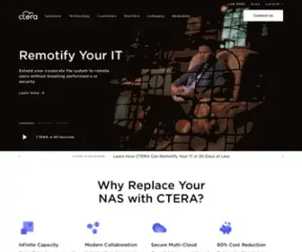 Ctera.com(Enterprise File Services from Edge to Cloud) Screenshot