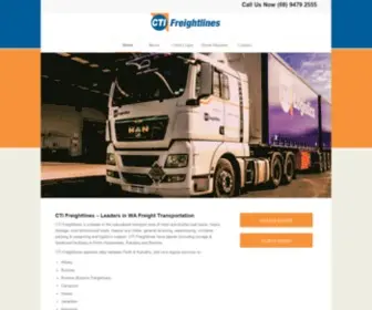 Ctifreightlines.com.au(CTI Freightlines) Screenshot