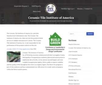 Ctioa.org(To promote use of ceramic tile and natural stone through education) Screenshot