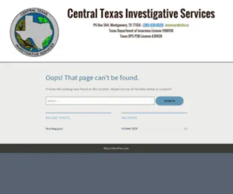 Ctis.cc(Central Texas Investigative Services) Screenshot