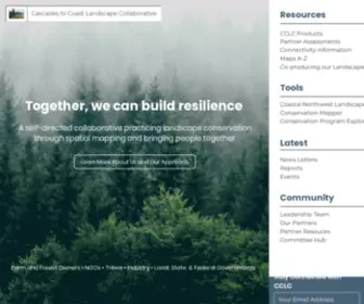 Ctoclc.org(Cascades to Coast Landscape Collaborative Oregon Washington Resilience) Screenshot