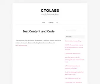 Ctolabs.com(Test Content and Code) Screenshot