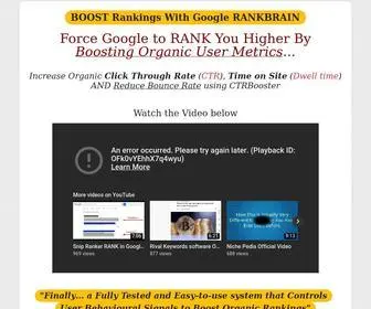 CTrbooster.com(Boost CTR with the Leading Manipulation Tool for Traffic) Screenshot