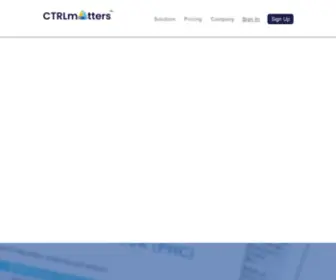 CTRlmatters.com(Financial Operations Protection Platform) Screenshot