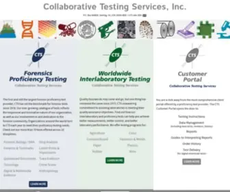 CTS-Forensics.com(Collaborative Testing Services offers the following proficiency tests) Screenshot