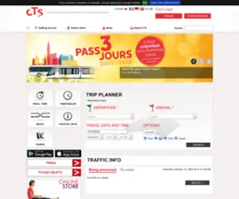 CTS-Strasbourg.fr(Compagnie des Transports Strasbourgeois) Screenshot