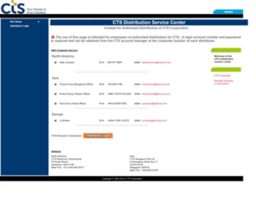 CTSDSC.com(CTS DSC Distribution Service Center) Screenshot