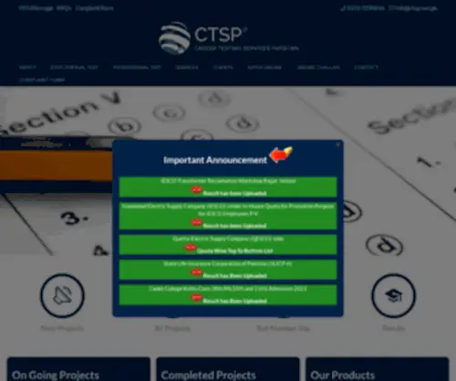 CTSP.com.pk(CTSP Career Testing Services Pakistan) Screenshot