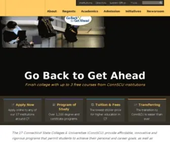 CTstateu.edu(Connecticut State Colleges & Universities (ConnSCU)) Screenshot