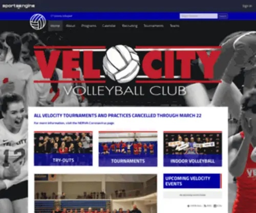 Ctvelocityvolleyball.com(CT Velocity Volleyball) Screenshot