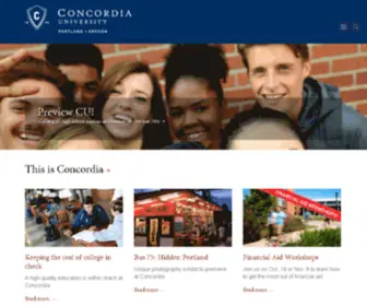 CU-Portland.com(Concordia University) Screenshot