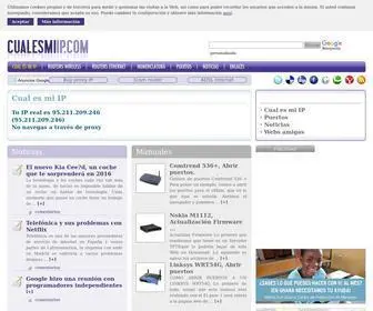 Cualesmiip.com(Cual es mi IP) Screenshot