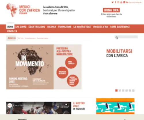 Cuamm.org(Medici con l'Africa Cuamm) Screenshot