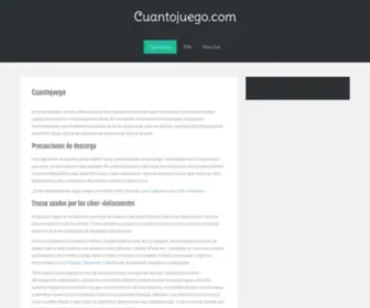 Cuantojuego.com Screenshot
