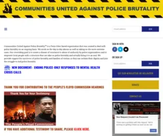 Cuapb.org(Communities United Against Police Brutality) Screenshot