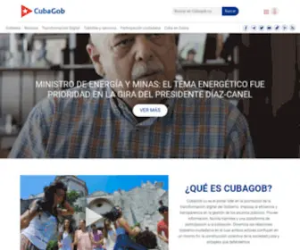 Cubagob.cu(Sitio del Gobierno de la Rep) Screenshot