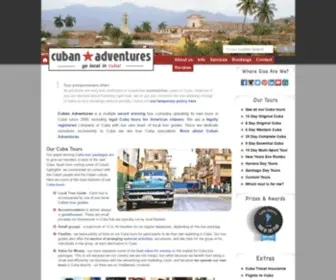 Cubagrouptour.com(Cuban Adventures) Screenshot