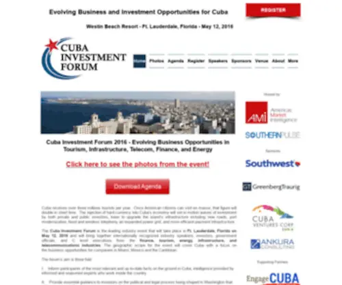 Cubainvestmentforum.com(Cuba Investment ForumBusiness Tourism Infrastructure Finance) Screenshot