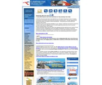 Cubalinda.com(Cuba Travel agency) Screenshot