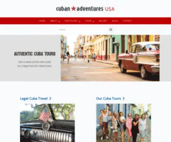 Cubanadventuresusa.com(Cuban Adventures USA) Screenshot