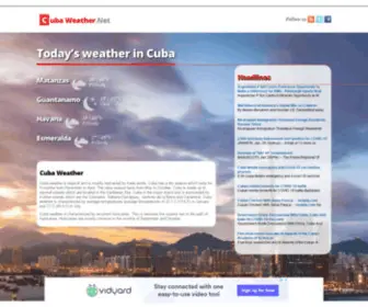 Cubaweather.net(Cuba weather) Screenshot