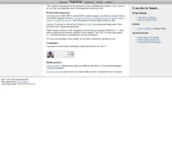Cubbi.com(The homepage of Sergey V) Screenshot