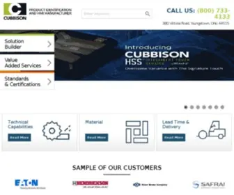 Cubbison.com(Labels, Nameplates, Membrane Switch & More) Screenshot