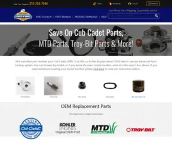 Cubcadetpartsnmore.com(The Cub Cadet 954) Screenshot