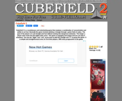 Cube-Field2.net(Cubefield 2) Screenshot