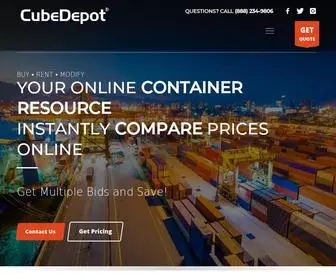 Cubedepot.com(Storage Containers For Sale) Screenshot