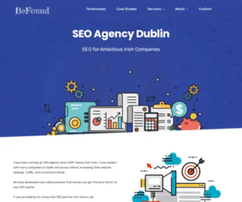 Cubeonlinemarketing.com(BeFound SEO Dublin An SEO Agency in Dublin Ireland) Screenshot