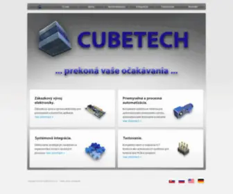 Cubetech.sk(Zakazkovy vyvoj elektroniky) Screenshot