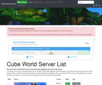 Cubeworld-Servers.com(Cube World Server List) Screenshot