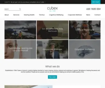 Cubex.co.uk(Hearing, Tinnitus &amp; Audiology Specialists Since 1964) Screenshot