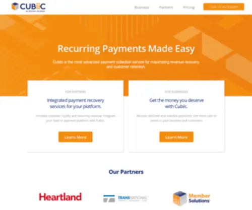 Cubiic.com(Cubiic Payment Recovery Service) Screenshot