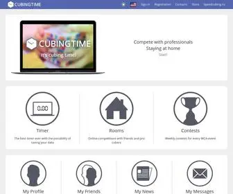 Cubingtime.com(The website for training and preparing for speedcubing competitions and participating in speedcubing contests) Screenshot