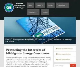 Cubofmichigan.org(Citizens Utility Board of Michigan) Screenshot